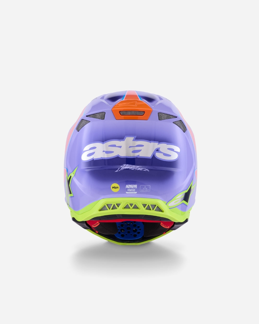 Casque Alpinestars Supertech M10 Jett Lawrence R01Ece06 - Violet/Rose Fluo/Jaune Fluo Brillant