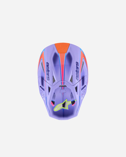 Casque Alpinestars Supertech M10 Jett Lawrence R01Ece06 - Violet/Rose Fluo/Jaune Fluo Brillant
