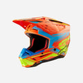 Alpinestars Supertech M5 Action 2 ECE 22.06 Helmet - Fluorescent Orange/Cyan/Bright Fluorescent Yellow