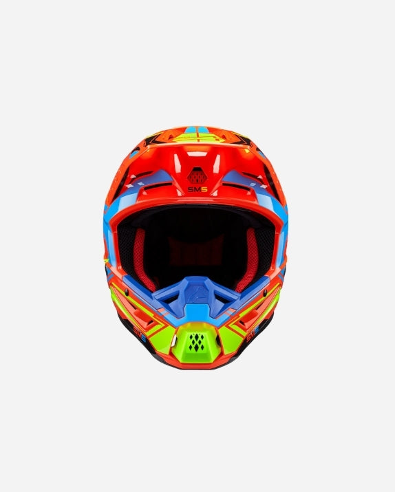 Casque Alpinestars Supertech M5 Action 2 Ece 22.06 - Orange Fluo/Cyan/Jaune Fluo Brillant