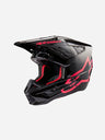 Casque Alpinestars Supertech M5 Corp ece 22.06 - Noir/Rose fuchsia Brillant