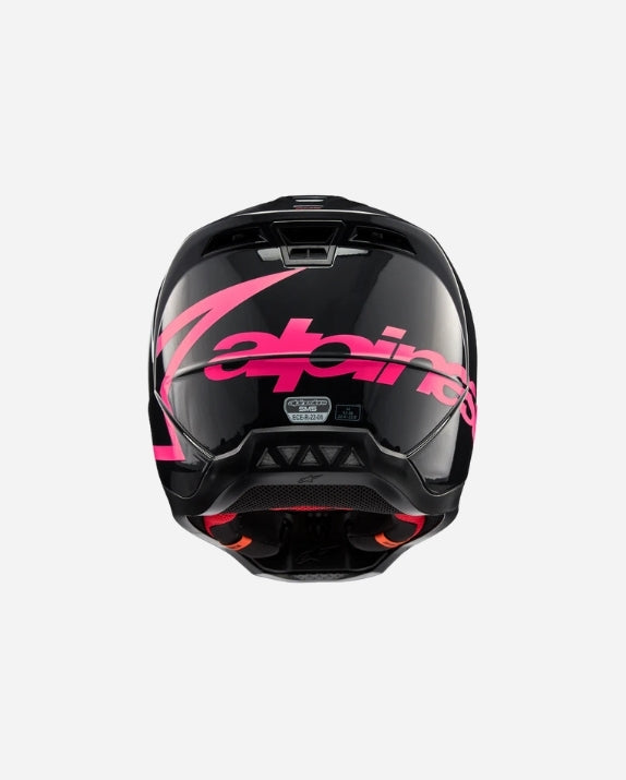 Casque Alpinestars Supertech M5 Corp ece 22.06 - Noir/Rose fuchsia Brillant