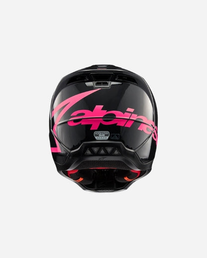 Casque Alpinestars Supertech M5 Corp ece 22.06 - Noir/Rose fuchsia Brillant