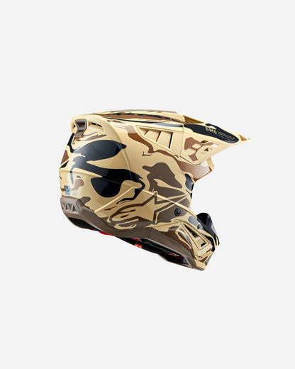 Casque Alpinestars Supertech M5 Mineral ece 22.06 - Marron foncé Kangourou Mat