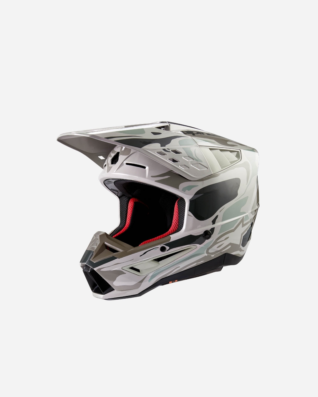 Casque Alpinestars Supertech M5 Mineral ece 22.06 - Gris froid/Gris foncé Brillant
