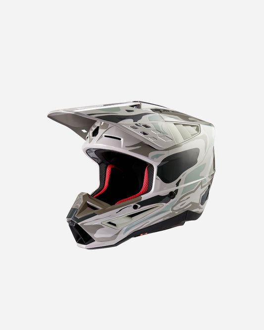 Casque Alpinestars Supertech M5 Mineral ece 22.06 - Gris froid/Gris foncé Brillant