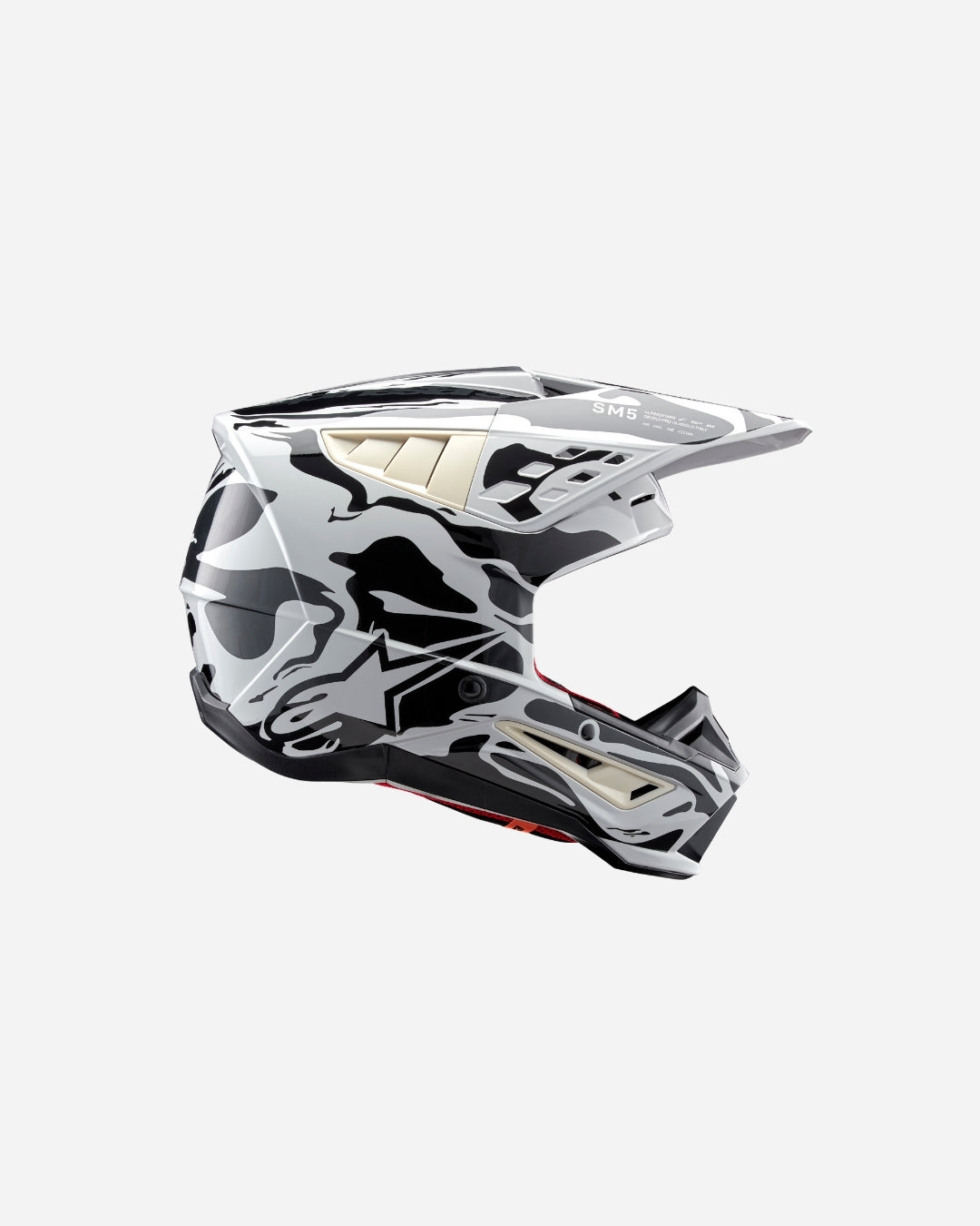 Casque Alpinestars Supertech M5 Mineral ece 22.06 - Gris froid/Gris foncé Brillant