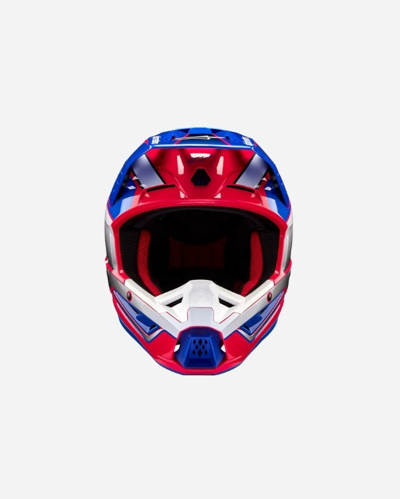 Alpinestars Supertech M5 Sail Helmet ece 22.06 - White/Fuchsia Pink/Glossy Enamel Blue