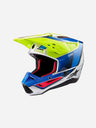 Casque Alpinestars Supertech M5 Sail ece 22.06 - Jaune Fluo/Bleu émail/Argent Brillant