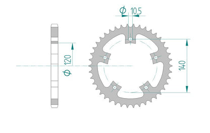 Couronne AFAM 86500 - 42 dents