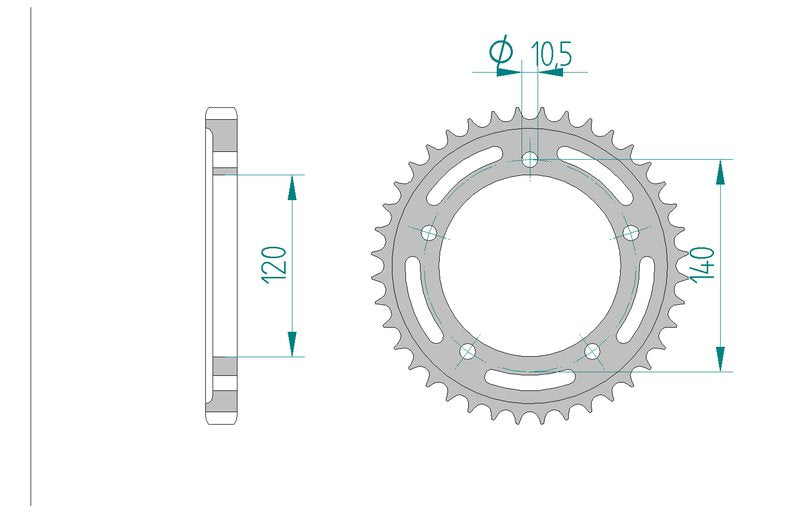 Couronne AFAM 86603 - 43 dents