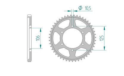 Couronne AFAM 86605 - 47 dents