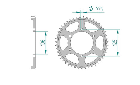 Couronne AFAM 86605 - 50 dents