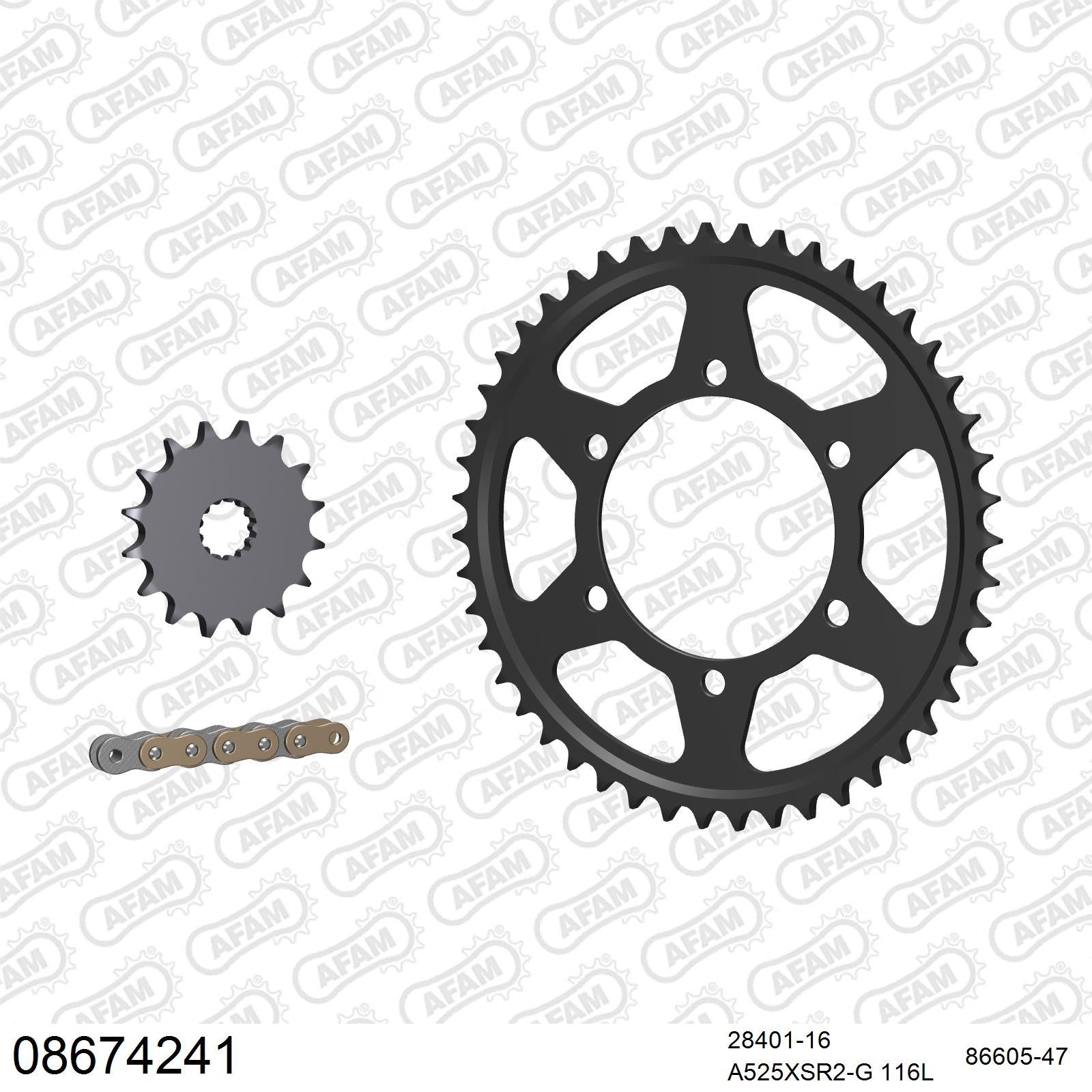 Kit chaîne AFAM Triumph Daytona 675 (2006-2012)