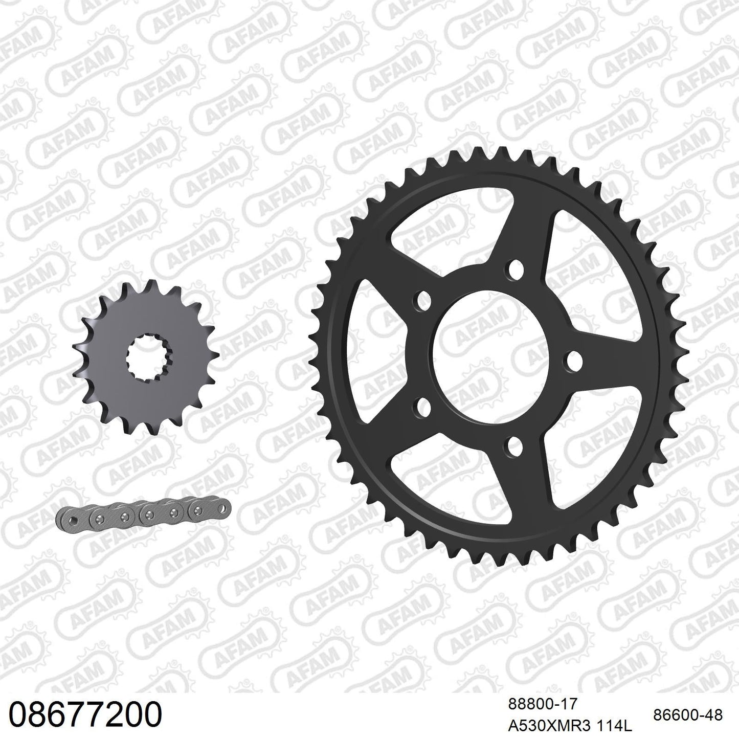 Kit chaîne AFAM Triumph Trident / Daytona 750 (1991-1998)