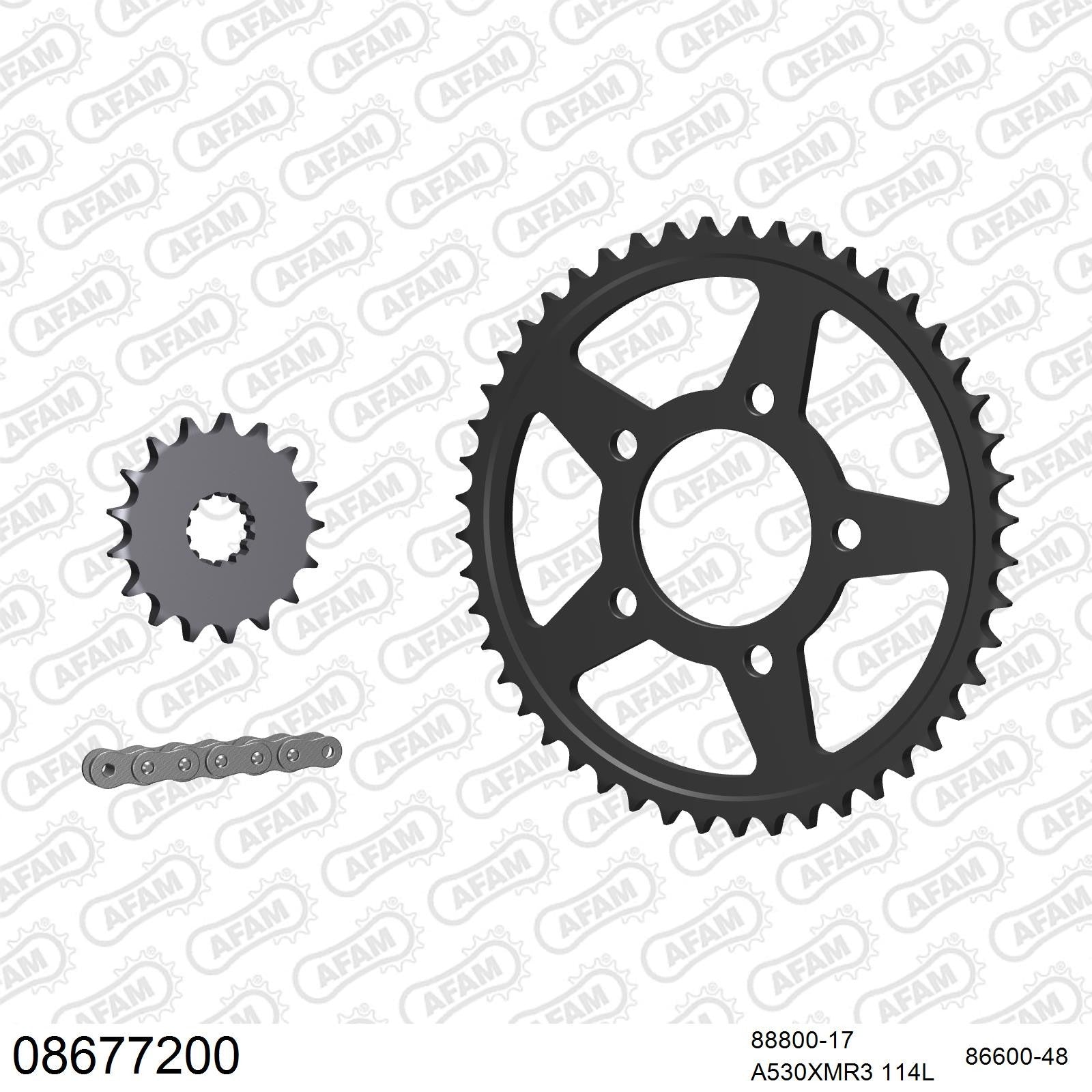 Kit chaîne AFAM Triumph Trident / Daytona 750 (1991-1998)