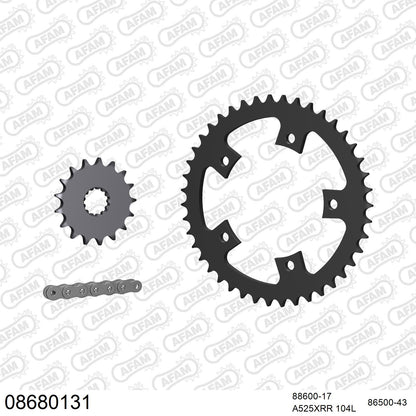 Kit chaîne AFAM Triumph Bonneville 800 (2001-2006)