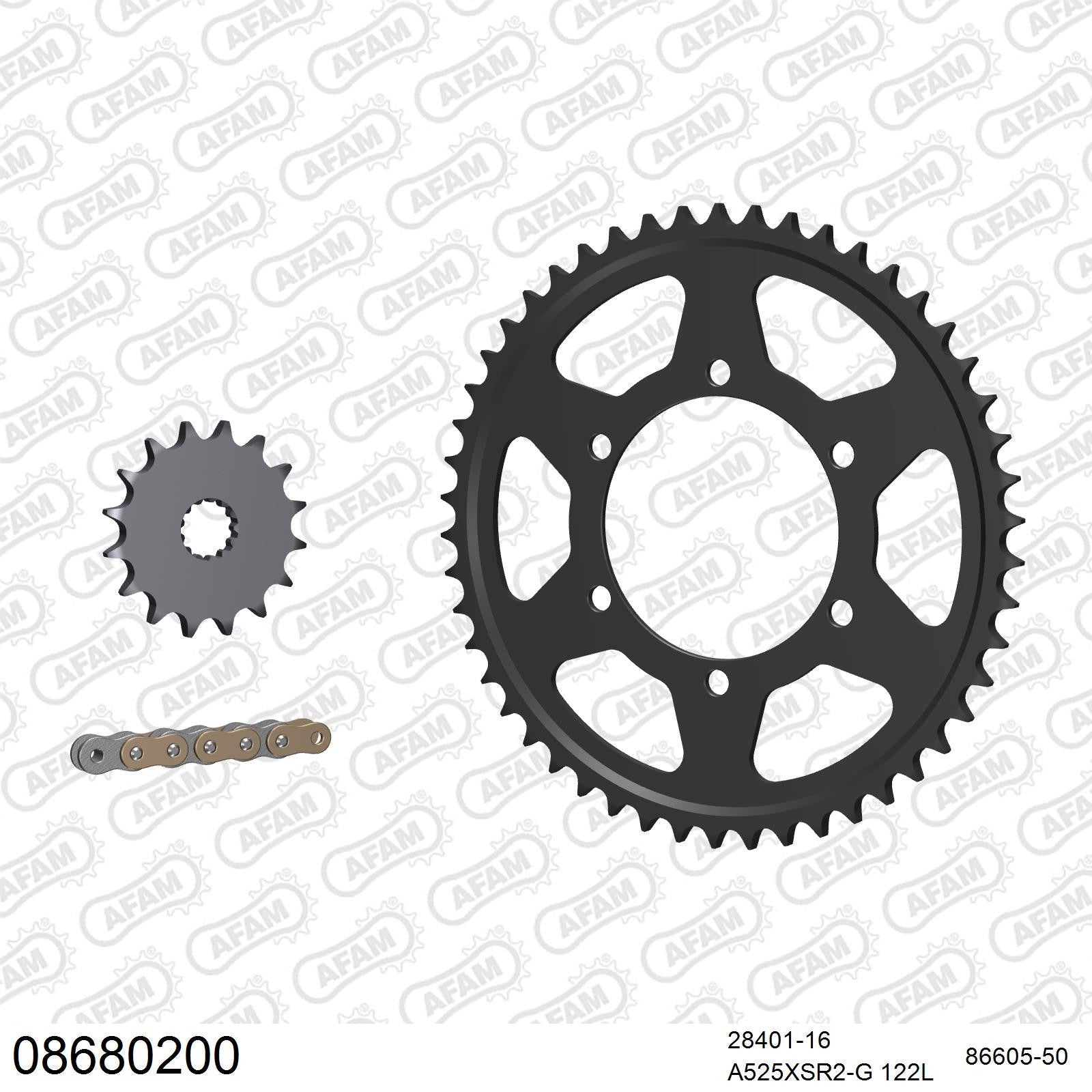 Kit chaîne AFAM Triumph Tiger 800 (2011-2013)