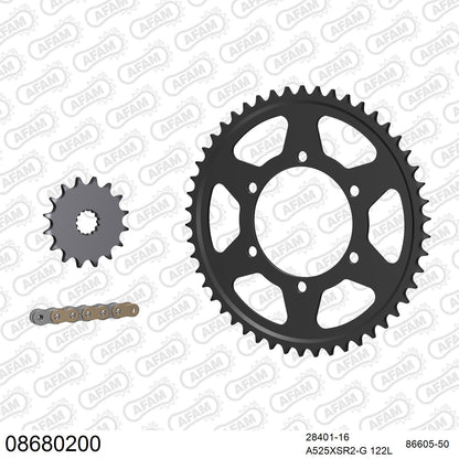 Kit chaîne AFAM Triumph Tiger 800 (2011-2013)
