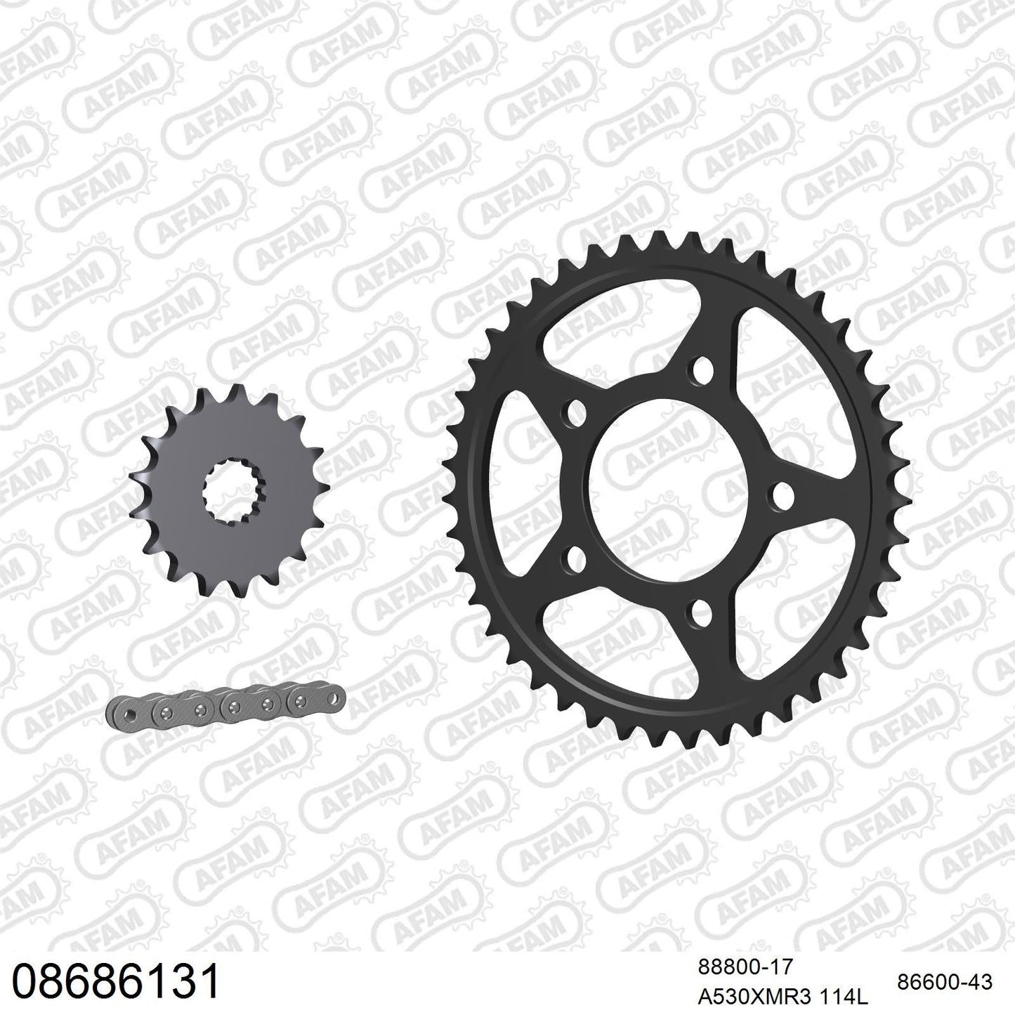 Kit chaîne AFAM Triumph Thunderbird Sport 900 (1998-2001)