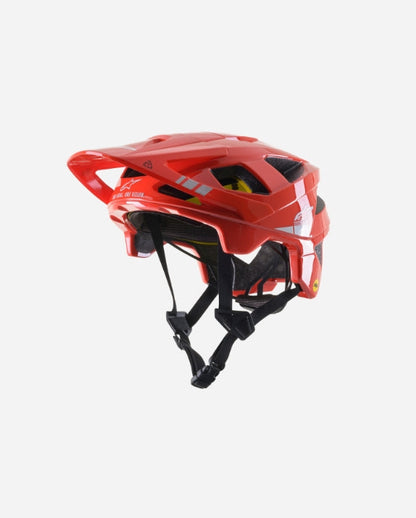 Casque Alpinestars Vector Tech A2Ece - Rouge Vif/Gris Clair Brillant
