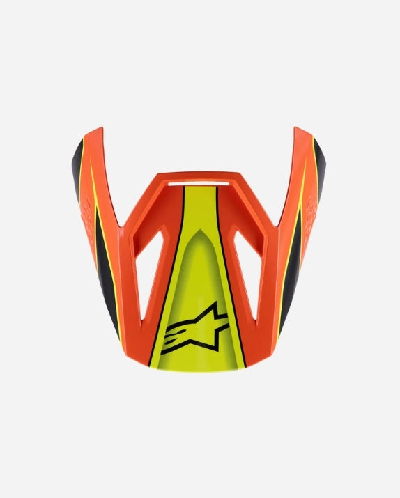Visiera per bambini Alpinestars Supertech M3 Frayece06 - Nero/Arancione/Giallo fluorescente brillante