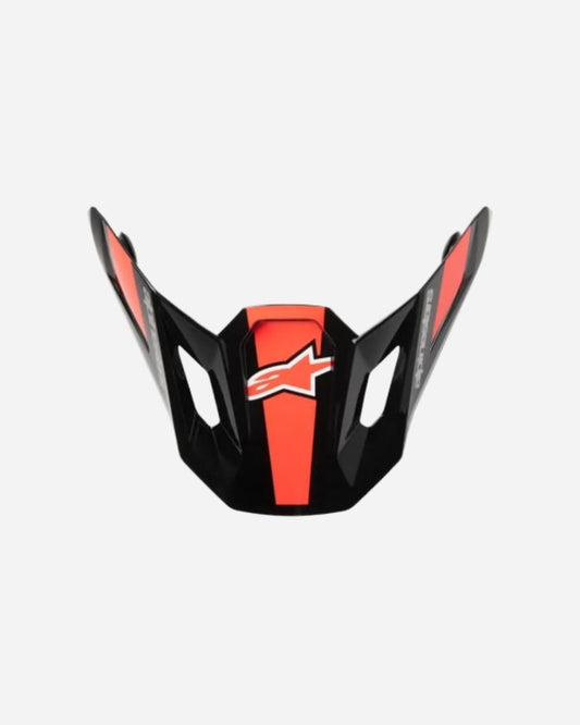 Visière Alpinestars Supertech M7 Rise ece06 - Noir/Argent/Rouge Fluo Brillant