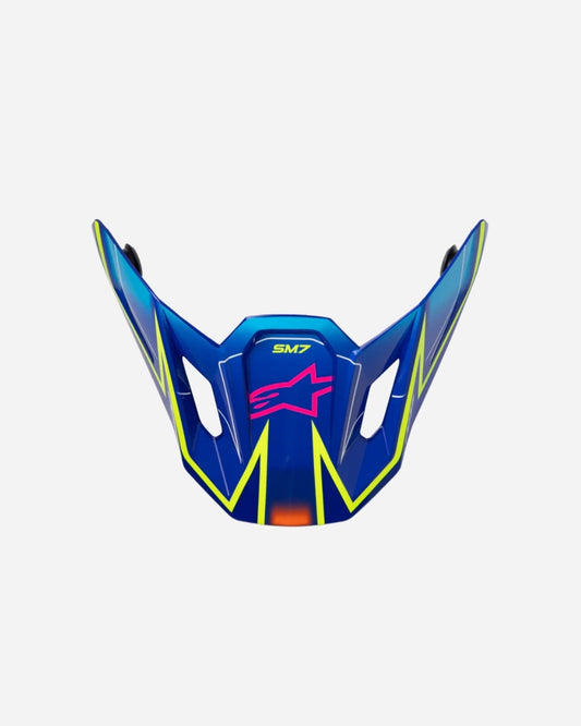 Visière Alpinestars Supertech M7 Cast ece06 - Bleu/Rose/Jaune Fluo Brillant
