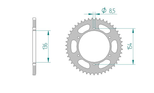 Couronne AFAM 92503 - 47 dents
