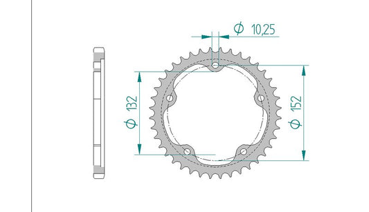 Couronne AFAM 92836 - 41 dents