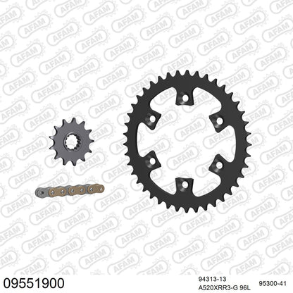 Kit chaîne AFAM aluminium GasGas Quad (2003-2005)