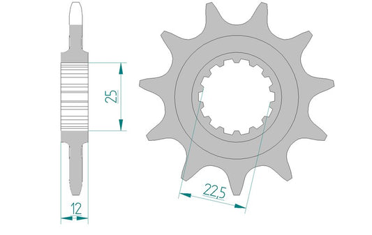 Pignon AFAM 97200 - 11 dents