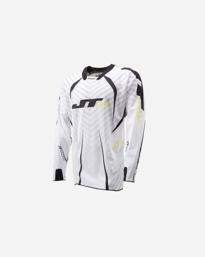 Maillot JT Racing Evo Protek Fader - Blanc/Noir/Jaune