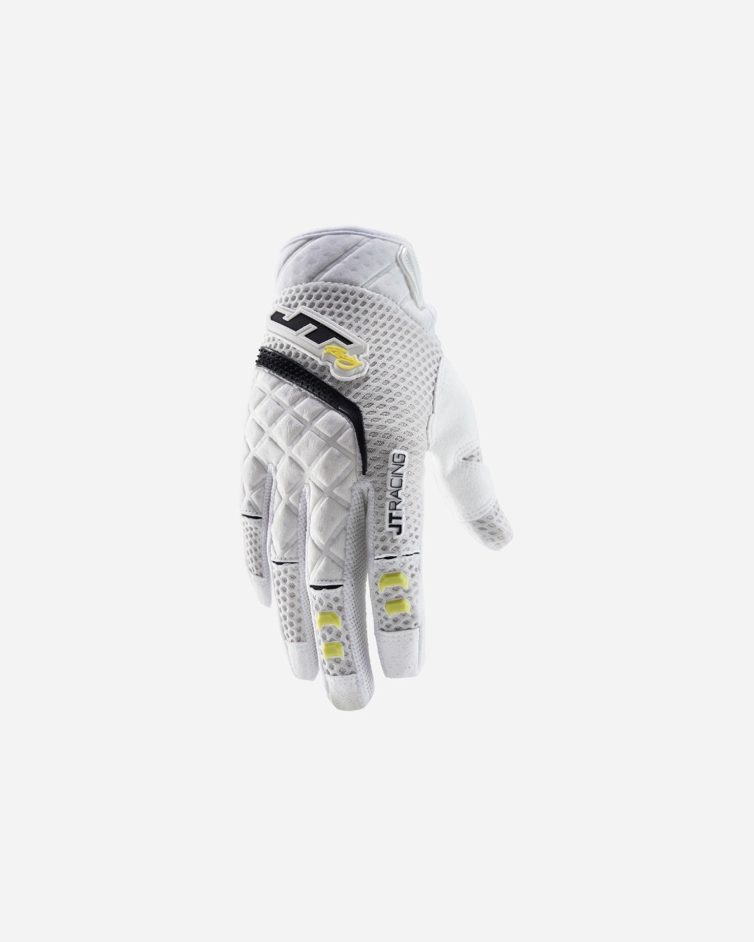 JT Racing Protek Gloves - White/Black/Yellow