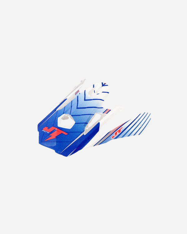 Visière JT Racing ALS 1.0 - Blanc/Rouge/Bleu