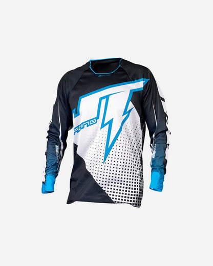 Maillot JT Racing Hyper Voltage  - Noir/Cyan