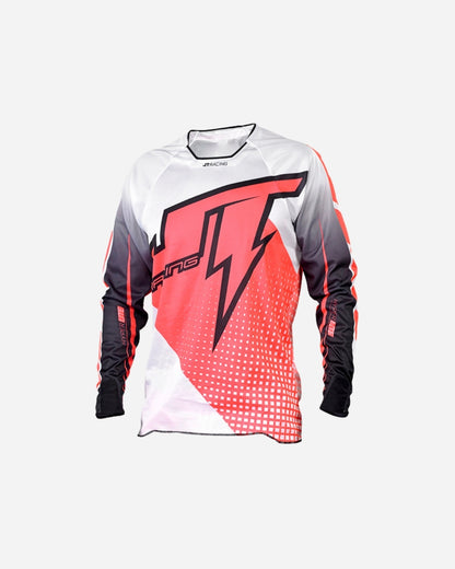 Maillot JT Racing Hyper Voltage  - Rouge/Blanc