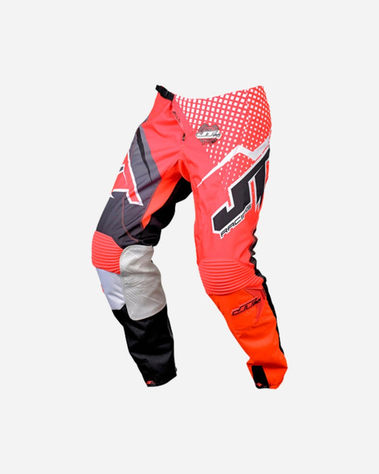 Pantalon JT Racing Hyper Voltage  - Rouge/Blanc