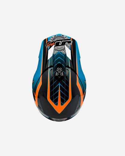 Casque JT Racing ALS 2.0 - Noir/Cyan/Orange