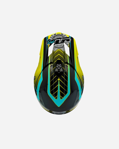 Casque JT Racing ALS 2.0 - Noir/Chartreuse/Cyan