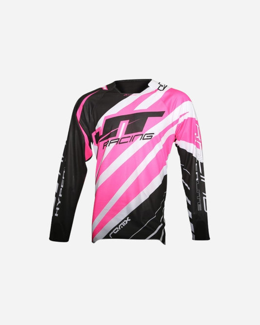 Maglia JT Racing Hyper Lite - Nero/Rosa/Bianco
