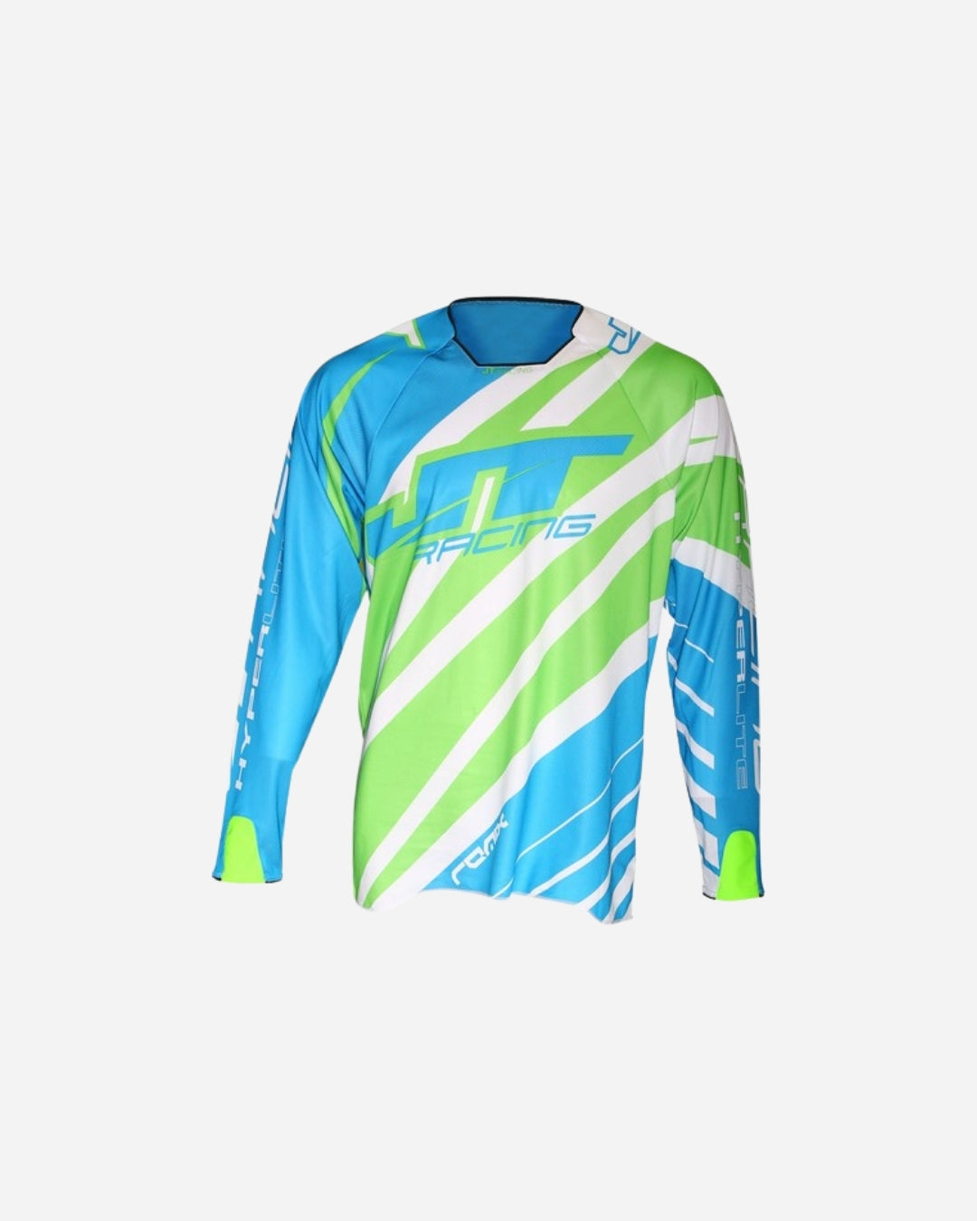JT Racing Hyper Lite Jersey – Cyan/Grün/Weiß