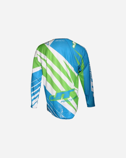 JT Racing Hyper Lite Jersey – Cyan/Grün/Weiß
