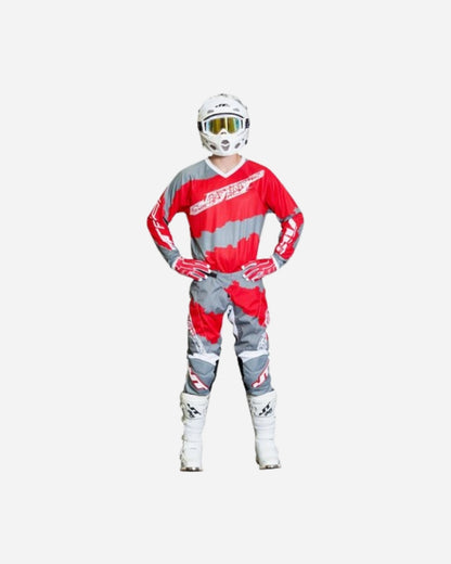 Maillot JT Racing C4 Ripper - Gris/Rouge