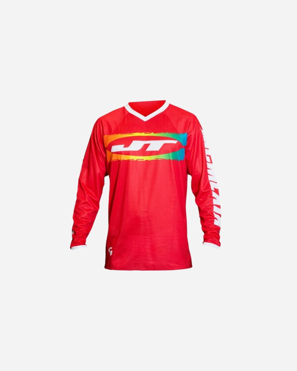 JT Racing C4 Rasta Jersey - Red Multi