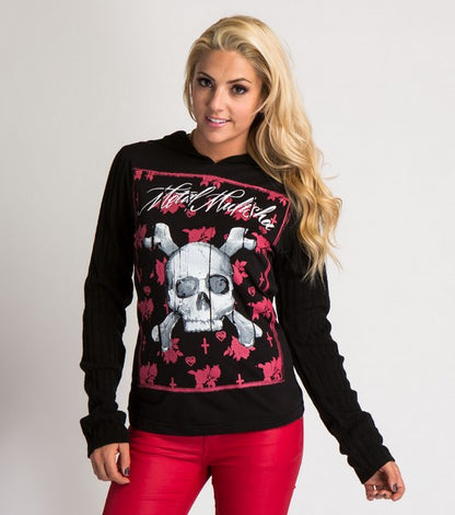 T-shirt Femme Metal Mulisha Battle manches longues - Noir