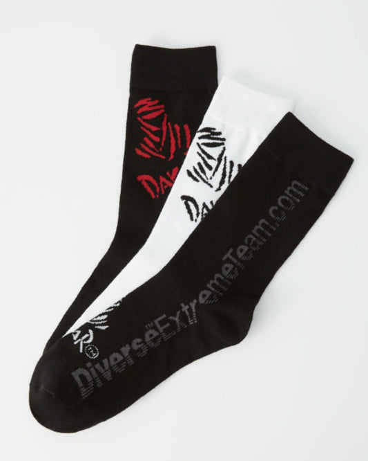 Chaussettes Dakar V 3 paires - Noir/Blanc