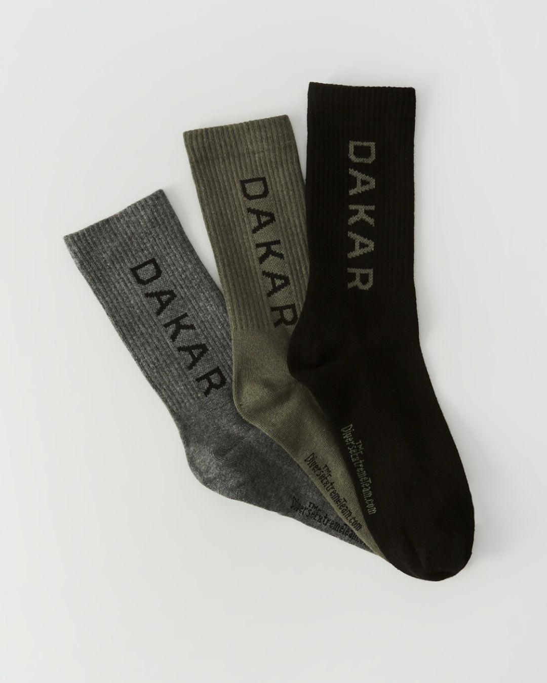 Chaussettes Dakar Athlan 3 Paires - Kaki/Noir