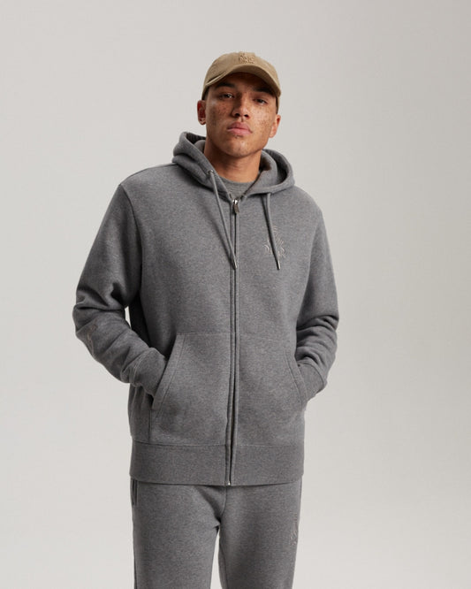 Sweat à capuche zippé Dakar Desert H1 - Gris