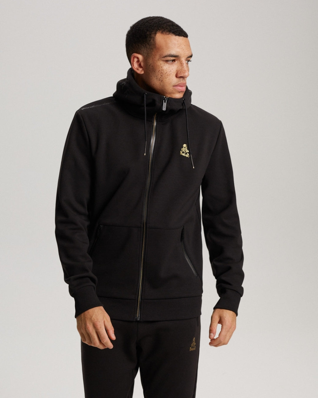 Sweat à capuche zippé Dakar VIP H02 - Noir